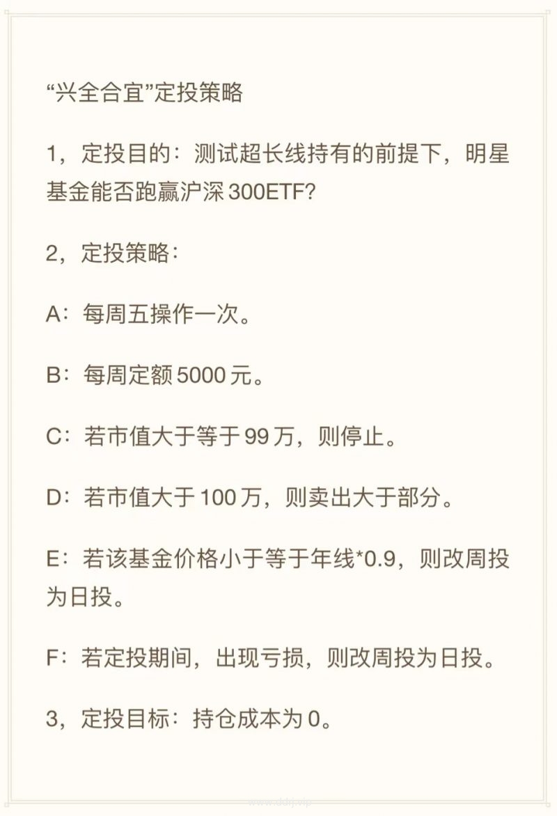024-3-10，定投策略做了局部细微调整。"